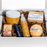 Call Auntie Luxury Indigenous soap gift box featuring grapefruit, mango, and musk scents handcrafted in BC.