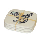 Whale By Ernest Swanson, Haida | Bamboo Coaster Set