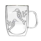 Hummingbird by Francis Dick | Double-Wall Glass Mug 10 Oz