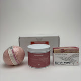 Soapberry Ice Cream Gift Box | includes Soap, Candle & Bath bomb | Wild Berries + Fireweed