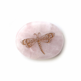 Dragonfly By Simone Diamon, Coast Salish | Spirit Stones Rose Quartz