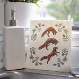 Foxes (Wagooshna) By Storm Angeconeb, Lac Seul First Nation, Ojibwe | Swedish Eco Cloth