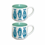 Salmon In The Wild By Simone Diamond, Coast Salish | Espresso Mug Set Of 2