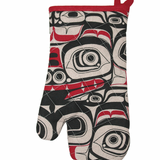 Matriarch Bear By Morgan Asoyuf, Tsimshian, Ts’Msyen | Cotton Oven Mitt