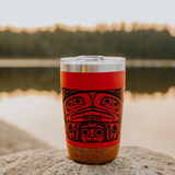 Treasure Of Our Ancestors By Donnie Edenshaw, Haida | Cork Base Travel Mug 12 oz