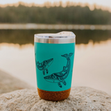 Humpback Whale By Gordon White, Haida | Cork Base Travel Mug 12 oz