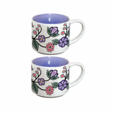 Ojibwe Florals By Storm Angeconeb, Lac Seul First Nation, Ojibwe | Espresso Mug Set Of 2