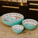 Killer Whale By Trevor Angus, Gitxsan | Porcelain Art Bowl (Medium)