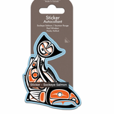 Sockeye Salmon By Paul Windsor, Haisla, Heiltsuk | Sticker