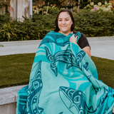 Humpback Whale By Gordon White, Haida | Woven Blanket