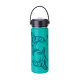 Raven Fin Killer Whale By Darrel Amos, Haida | Wide Mouth Insulated Bottles 21 oz