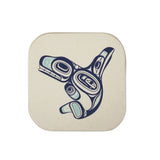 Whale By Ernest Swanson, Haida | Bamboo Coaster Set