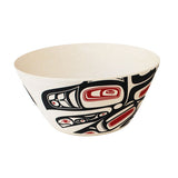 Running Raven By Morgan Asoyuf, Tsimshian, Ts’Msyen | Bamboo Small Bowl 5"