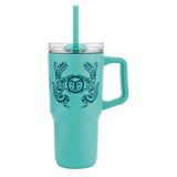 Wolves And Full Moon By Simone Diamond, Coast Salish | 32 oz Insulated Tumbler With Straw