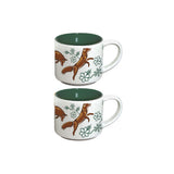 Foxes (Wagooshna) By Storm Angeconeb, Lac Seul First Nation, Ojibwe | Espresso Mugs Set Of 2