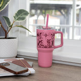 Heart Berry Gathers By Sharifah Marsden, Anishinaabe | 32 oz Insulated Tumbler With Straw