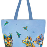 First Encounters By Micqaela Jones | Large Canvas Tote Bag