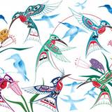 Lined Signature Notebook - Garden Of Hummingbirds Richard Shorty