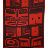 Chilkat Red Shawl Scarf By Bill Helin, Tsimsian