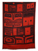 Chilkat Red Shawl Scarf By Bill Helin, Tsimsian