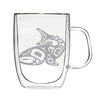 Salmon by Jamie Sterritt | Double-Wall Glass Mug 10 Oz
