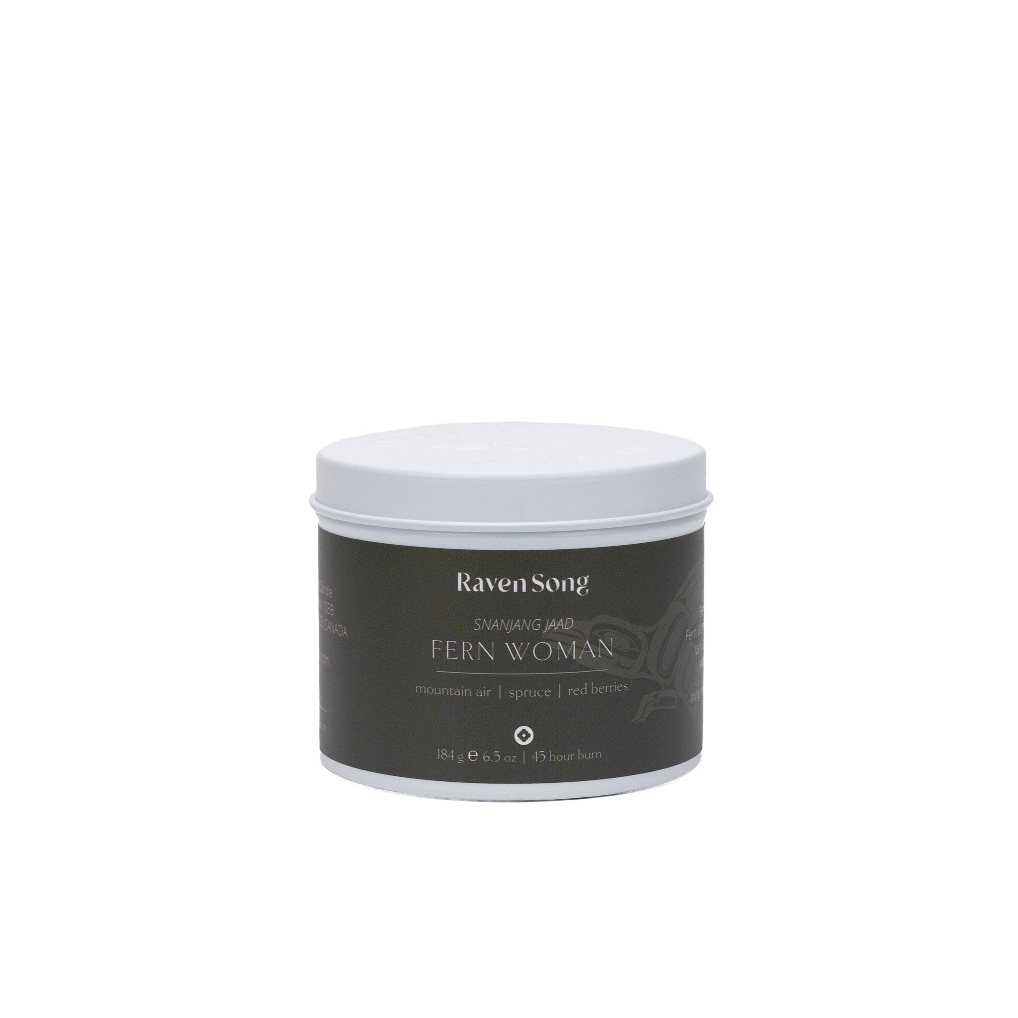 Fern Woman Signature Indigenous soap & candle gift box with juniper fir, balsam, and red berry scents handmade in BC.