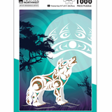 1000 Piece Jigsaw Puzzle - Howling Wolf | Darrell Thorne, Coast Salish