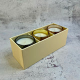 LUXE INDIGENOUS JAR CANDLE SET of 3 - IVORY