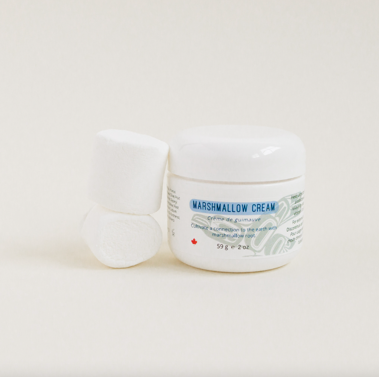 Indigenous Marshmallow Cream for a Natural and Clean Skincare Routine. 