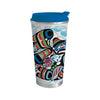 Raven and Killer Whale By Trevor Hunt (Tlalis), Kwakiutl | Art Travel Mug 18 oz