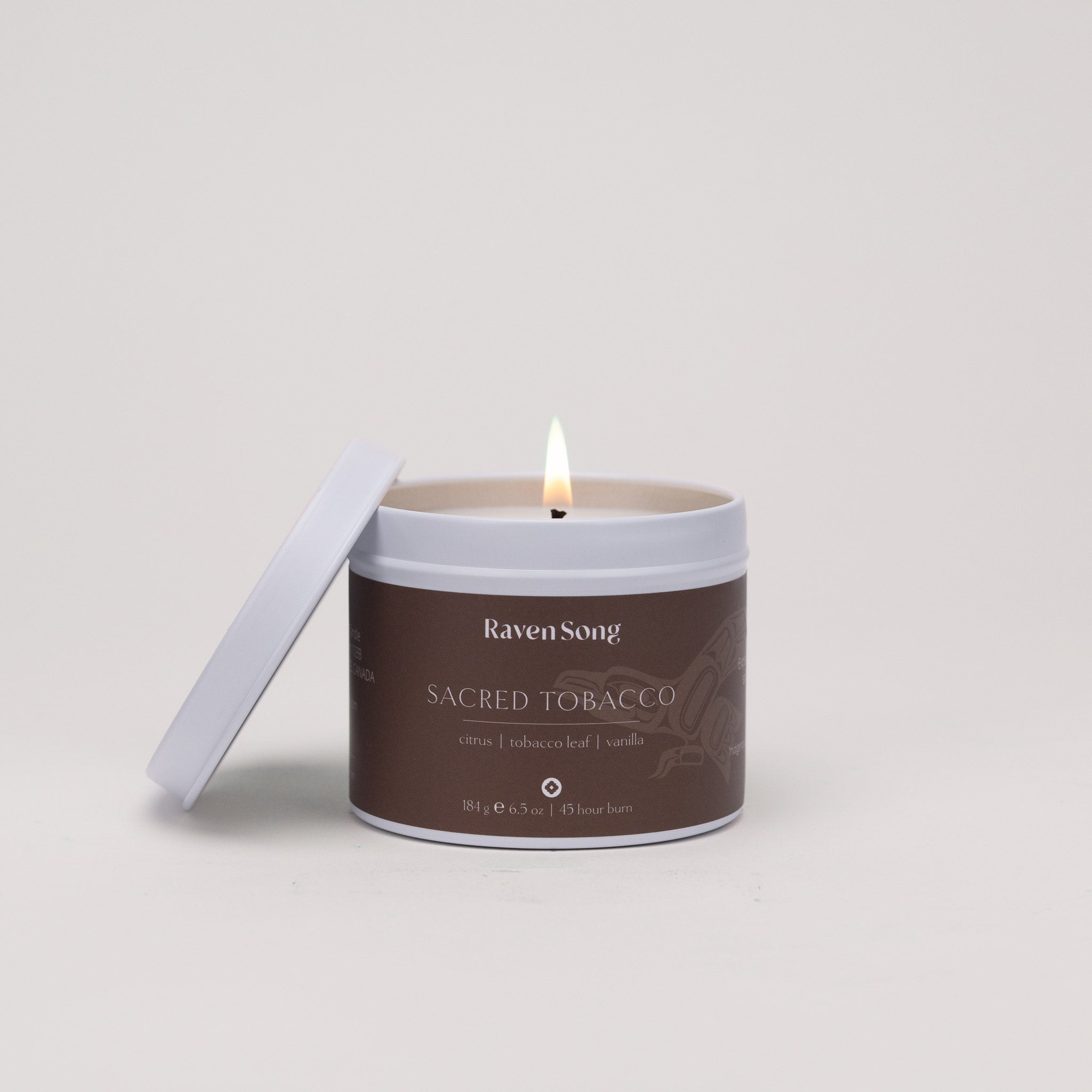 tobacco candle spiritual Ceremony | Reiki Charged Intention Candle | Soy Lotion Candle with Clear Quartz, Tourmaline &Snake Pendant core wicks Candle: RavenSong - Sacred Tobacco