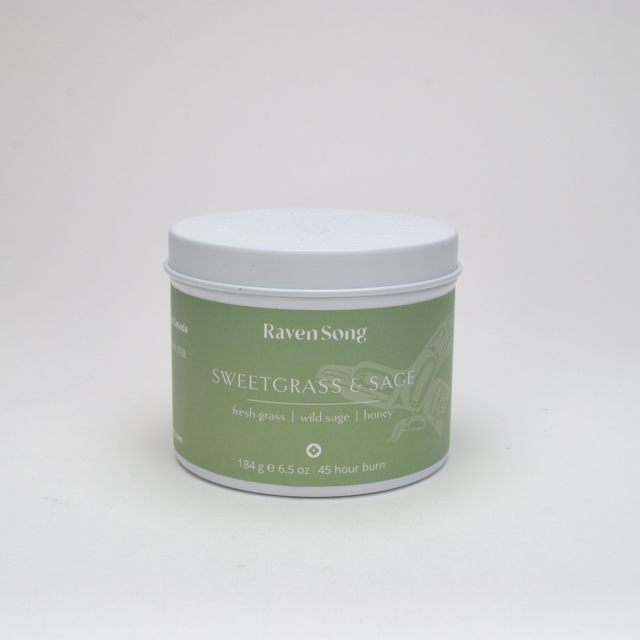 Sweetgrass and Sage Candle by Indigenous Wellness Brand Ravensong