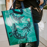 LARGE ECO BAG - HUMPBACK WHALE by GORDON WHITE, HAIDA