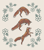 SWEDISH ECO CLOTH - FOXES (Wagooshna) by STORM ANGECONEB, LAC SEUL FIRST NATION, OJIBWE