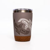 CORK BASE TRAVEL MUG 12 OZ - RAVEN by PAUL WINDSOR, HAISLA, HEILTSUK