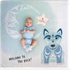 BABY BLANKET AND MILESTONE SET - WOLF by SIMONE DIAMOND, COAST SALISH