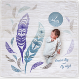 Baby Blanket and Milestone Gift Set | Feathers by Simone Diamond, Coast Salish