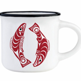 ESPRESSO MUG - SALMON by FRANCIS HORNE, SR., COAST SALISH