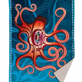 Premium Fleece Blanket - Octopus (Nuu) | Ernest Swanson, Haida