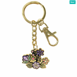 Enamel Keychain - Ojibwe Florals | Storm Angeconeb, Lac Seul First Nation, Ojibwe