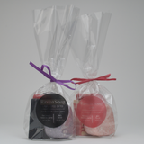 Valentine: I Put A Spell On You | Soap and Bath Bomb Gift Set | Sweet Peach + Dark Cherry