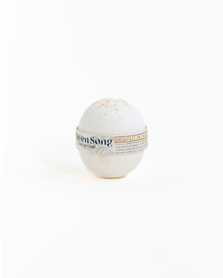 Apple Cinnamon Oatmeal Bath bomb by Ravensong called Breakfast on the Boat