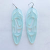 RAVEN FEATHER EARRINGS - ACRYLIC - ICE(KALGA)