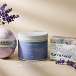 Gift box filled with BC Lavender Self Care products from Indigenous Storytelling brand Ravensong