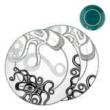 Porcelain Art Dinner Plates - (Set Of 2)Octopus (Nuu), Kwakwaka'Wakw