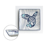 WHALE - SQUARE PLATES (SET OF 2) by ERNEST SWANSON, HAIDA