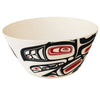 BAMBOO LARGE BOWL 10"  - RUNNING RAVEN by MORGAN ASOYUF, TSIMSHIAN, TS’MSYEN