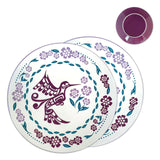 Porcelain Art Dinner Plates - (Set Of 2) - Hummingbird (Purple)  Francis Dick, Kwakwaka'Wakw