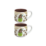 Raven Steals The Light in a Coffee Mug By Yasakw (Shelly Samuels) , Haida, Kwakwaka 'wakw | Espresso Mugs Set Of 2