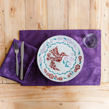 Porcelain Art Dinner Plates - (Set Of 2) - Hummingbird (Purple)  Francis Dick, Kwakwaka'Wakw